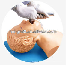 Manequim de treinamento de intubação endotraqueal elétrica ISO, manequim de intubação